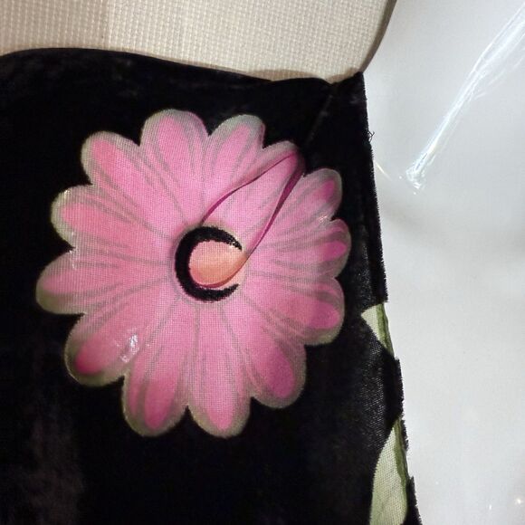 Woven Heart Floral Velvet Burnout Kimono Open Cardigan Boho Darkwear One Size - Picture 4 of 11